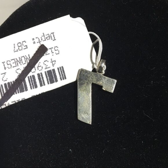 Sterling Silver Raised Edge Number Charm (E2) - Picture 3 of 3